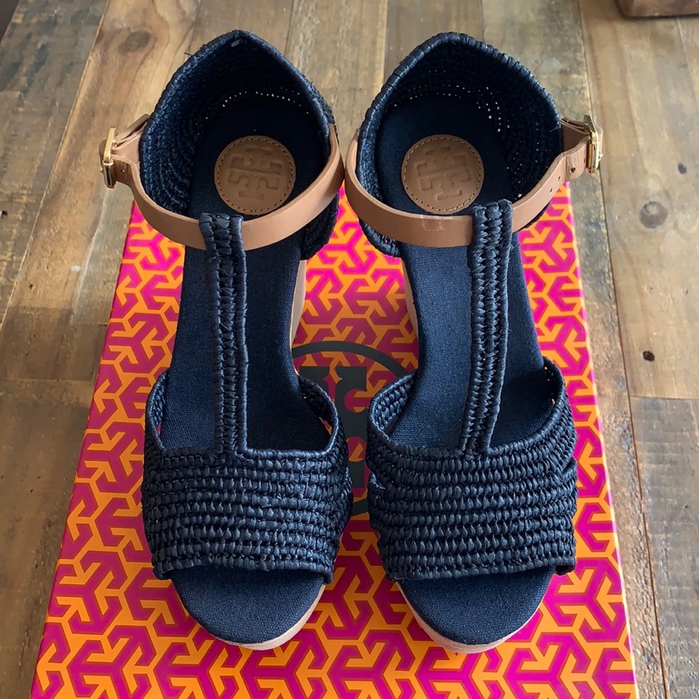 Authentic Tory Burch Carina Wedge Sandal